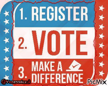 Register-Vote-Make a Difference - Nemokamas animacinis gif