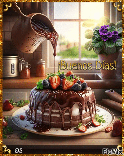 Pastel de Chocolate - GIF animado grátis