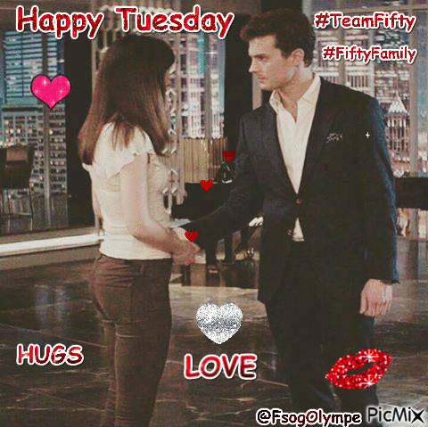 Happy Tuesday #TeamFifty #FiftyFamily - Free animated GIF