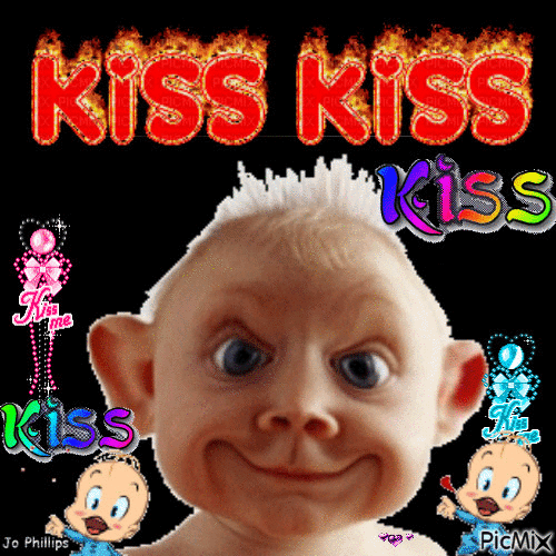 kiss kiss - GIF animé gratuit
