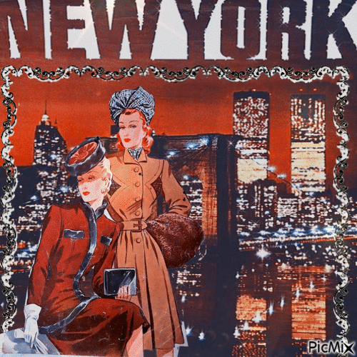 Vintage New Yorker Mode - Δωρεάν κινούμενο GIF