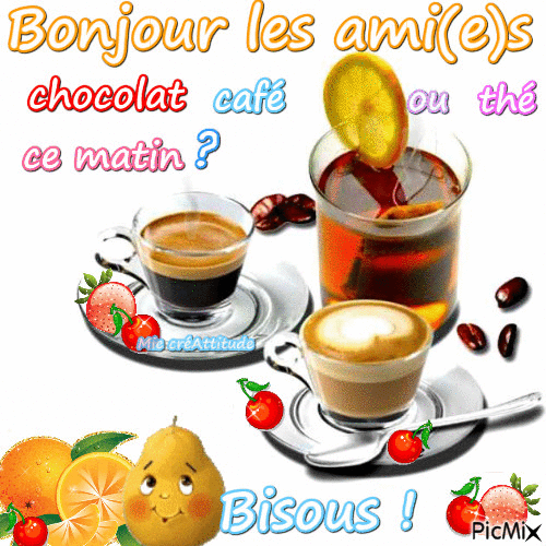 Bonjour les ami(e)s! - Бесплатный анимированный гифка