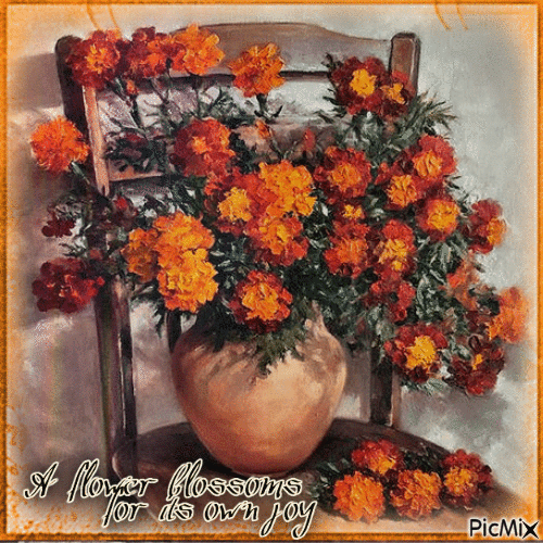 Orangefarbene Blüten - Бесплатный анимированный гифка