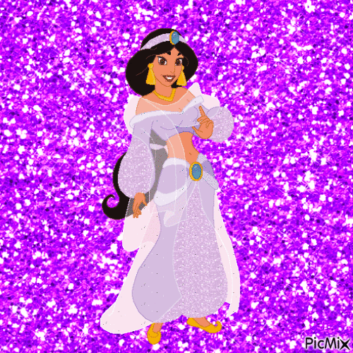 Princess Jasmine purple world - Бесплатный анимированный гифка