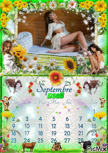 calendrier septembre 2018 - Free animated GIF