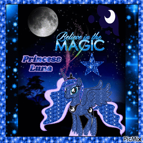 MLP Princess Luna Believe in the MAGIC - Ilmainen animoitu GIF
