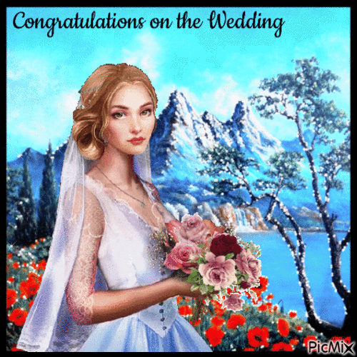 Congratulations on the Wedding - Бесплатный анимированный гифка