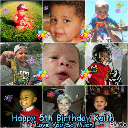 Keith 5th birthday - GIF animé gratuit