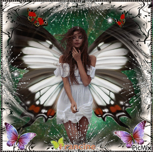 Femme Papillon - Gratis animeret GIF