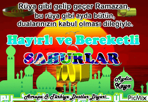Hayirli Sahurlar - Бесплатный анимированный гифка