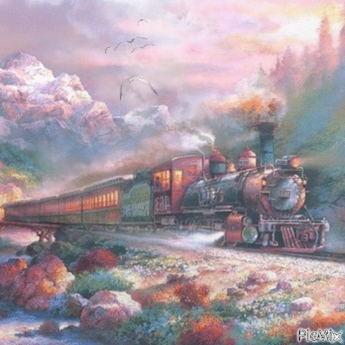 le train - Nemokamas animacinis gif