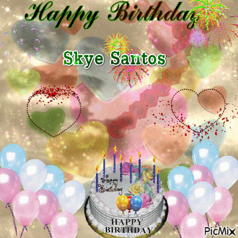 Skye Santos birthday - GIF animado gratis