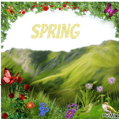 Flowers in spring! - Бесплатни анимирани ГИФ