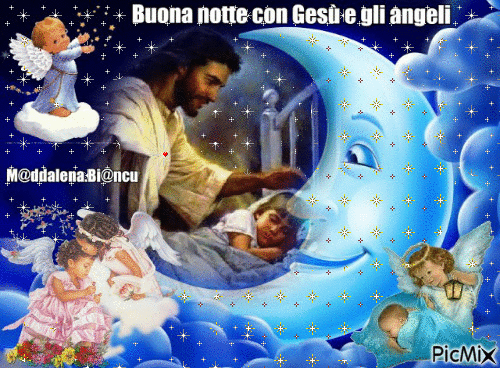 Buona notte Gesù! - Бесплатный анимированный гифка