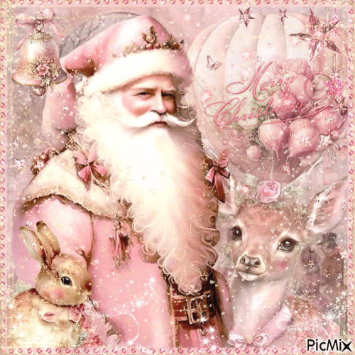 Pink Santa Claus - Gratis geanimeerde GIF