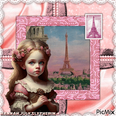 {{♥♥}}Vintage Girl in France{{♥♥}} - Бесплатный анимированный гифка