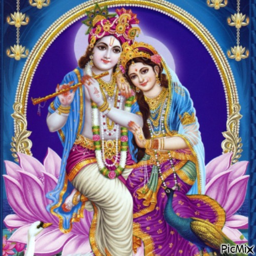 Radha Krishna et fleur de lotus - δωρεάν png