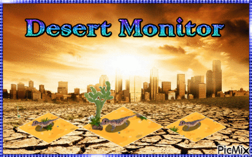 Desert monitor - Free animated GIF
