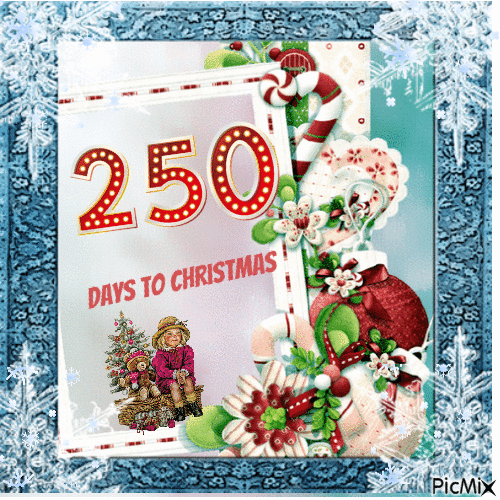 250 days to christmas 2021 - GIF animado grátis