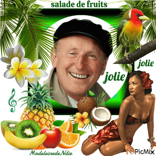 salade de fruits joli, jolie - Δωρεάν κινούμενο GIF