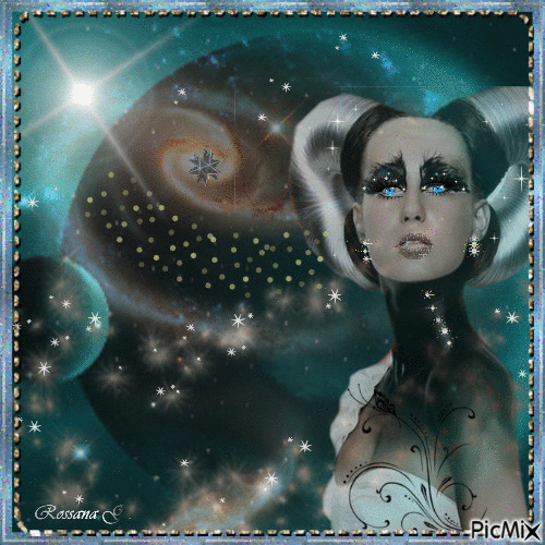 Femme galactique - Darmowy animowany GIF