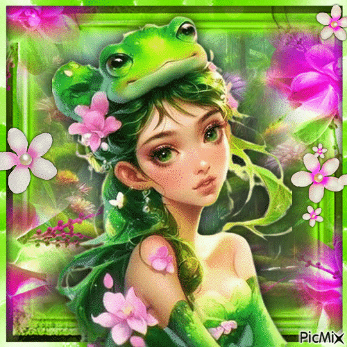 Green Frog - Gratis animerad GIF