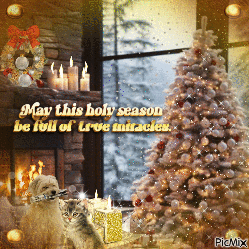May this holy season be full of true miracles. - GIF animé gratuit