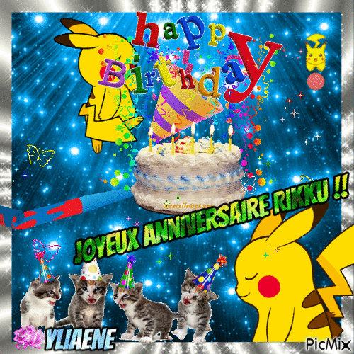 Joyeux anniversaire Rikku ! - Безплатен анимиран GIF