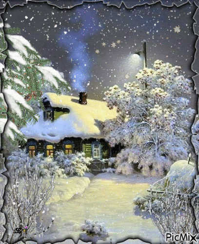 paysage hiver - Бесплатни анимирани ГИФ