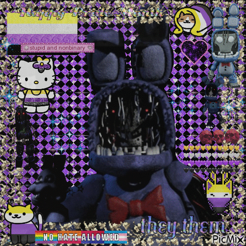 NONBINARY WITHERED BONNIE - Gratis geanimeerde GIF