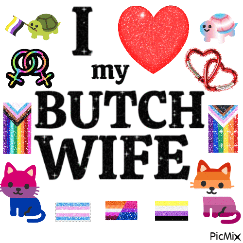 i heart my butch wife - GIF animasi gratis