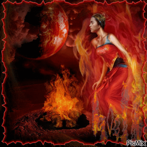 Ateş ve Kadın - Darmowy animowany GIF