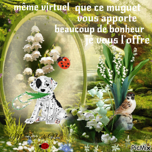 muguet porte bonheur - Free animated GIF