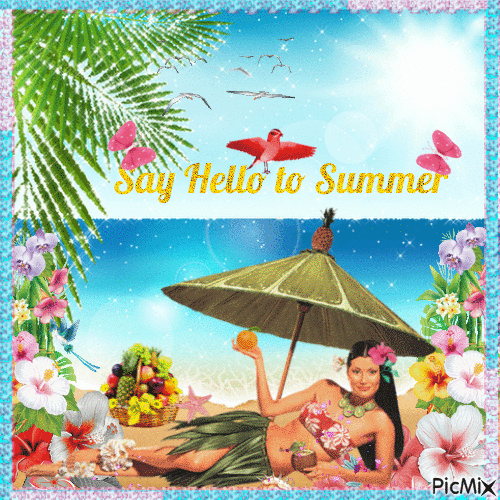 Say Hello to Summer - GIF animé gratuit