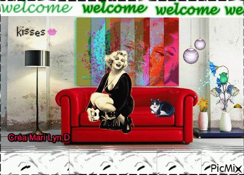 WELCOME MARILYN-MARY - Free animated GIF