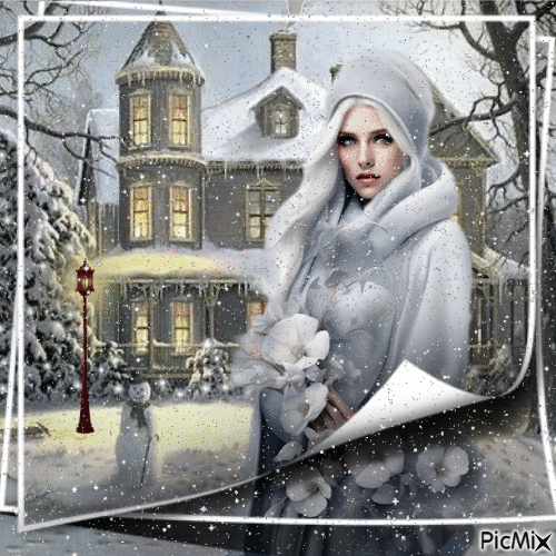 Winter Woman - GIF animé gratuit