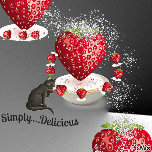 strawberries - Безплатен анимиран GIF