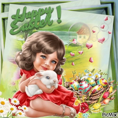 Happy Easter Card - png gratis