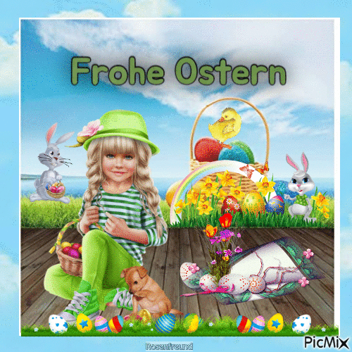 Frohe Ostern - GIF เคลื่อนไหวฟรี