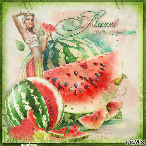 Wassermelone - Gratis animeret GIF