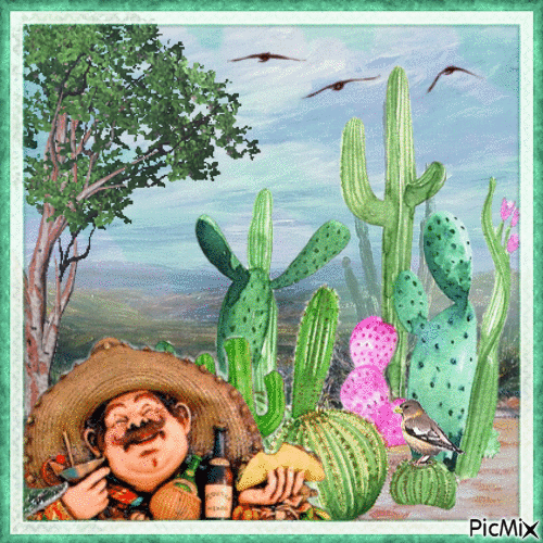 Cactus Art - Gratis geanimeerde GIF