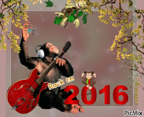 The year of the monkey--2016 - Free animated GIF