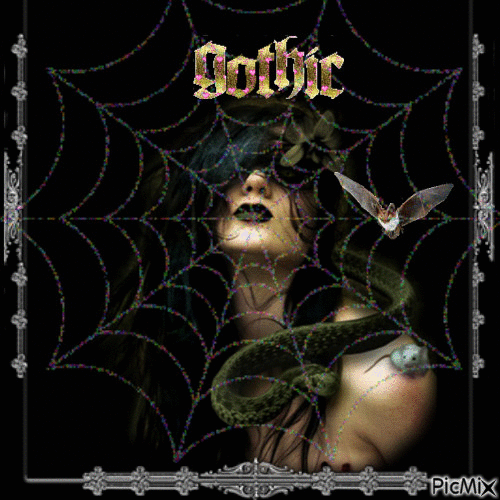 Gothic Witch - GIF animasi gratis