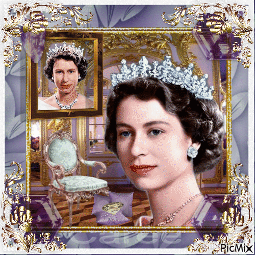 Elizabeth II, Reine d'Angleterre - GIF animé gratuit