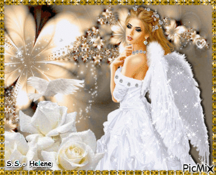 Angel dressed in white. - Free animated GIF