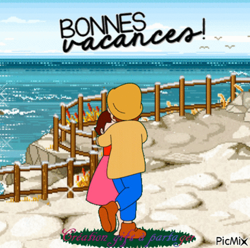 Bonnes vacances les enfants - Бесплатный анимированный гифка
