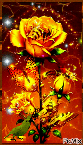 Сказочный цветок - Бесплатный анимированный гифка