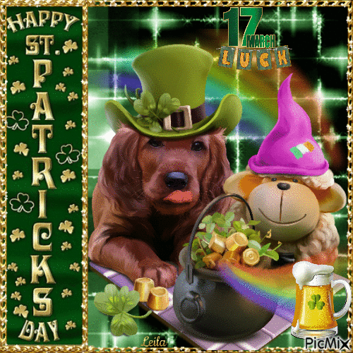 17. March. Happy St. Patricks Day 16 - GIF animé gratuit