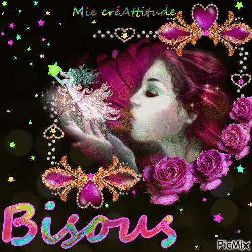 Bisous colorés - Безплатен анимиран GIF
