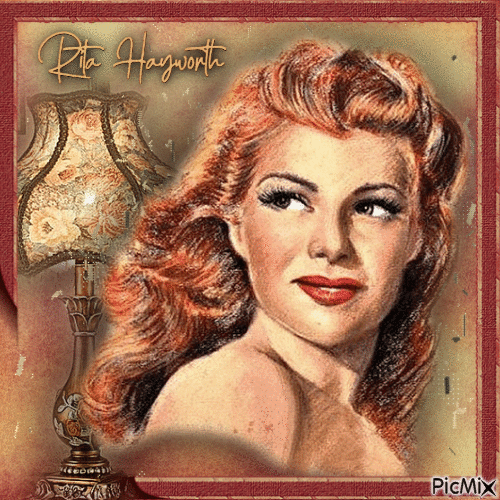 Rita Hayworth,Art - Безплатен анимиран GIF